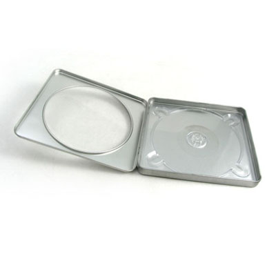 rectangular CD tin with tray